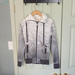 🩶 Gray and White Speckled Hoodie